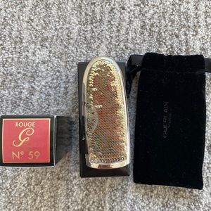 Guerlain Rouge G lipstick + Double mirror case.